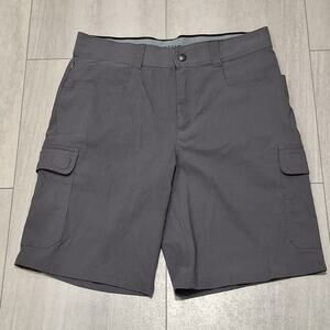 Orvis Tech Cargo Shorts Mens 32 Grey Stretch Hiking Outdoor Utility
